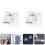 16Pcs Strong ABS Curtain Rod Clamps Easy Install Bathroom Accessory 10