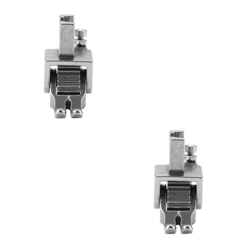 2Pcs Premium Iron Roller Presser Foot for Sewing Machine Crafts 1