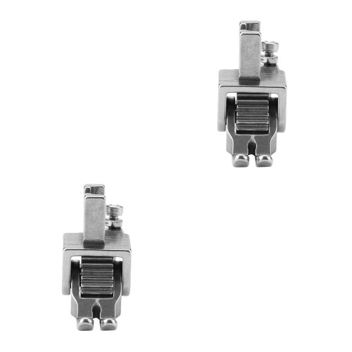 2Pcs Premium Iron Roller Presser Foot for Sewing Machine Crafts 2