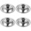 4Pcs Universal Oil Pot Covers Stainless Steel Silver Multipurpose Lids 6