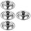 4Pcs Universal Oil Pot Covers Stainless Steel Silver Multipurpose Lids 8
