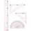 15Sets Lightweight Pink Plastic Drawing Triangle Rulers for Students 3