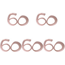 5Stk Jubilar Brille Pink ABS Glitzer Für Feiern