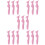 15Pcs Reusable Pink Eyeliner Eyebrow Eyeshadow Stencils Makeup Aid 9