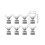 40Pcs Silver Wire Rope Cable Clips Adjustable Steel Clamps Fasteners 2
