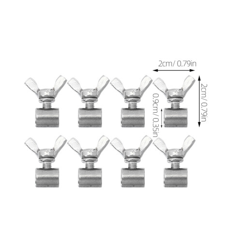40Pcs Silver Wire Rope Cable Clips Adjustable Steel Clamps Fasteners 1