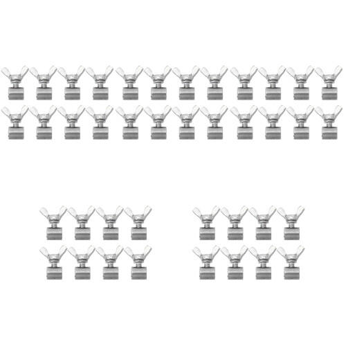 40Pcs Silver Wire Rope Cable Clips Adjustable Steel Clamps Fasteners 2