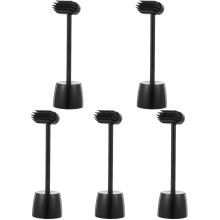 5Stk Schwarze Und Katzenmassagebürste ABS Material Pfotenpflege