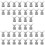 40Pcs Silver Wire Rope Cable Clips Adjustable Steel Clamps Fasteners 7