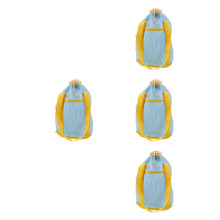 4Stk Leichte Strandtasche Nylon Mesh Mehrfarbig Kordelzug Für Kinder