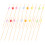 400Pcs Lightweight Bamboo Cocktail Picks Assorted Color for Home Use 9