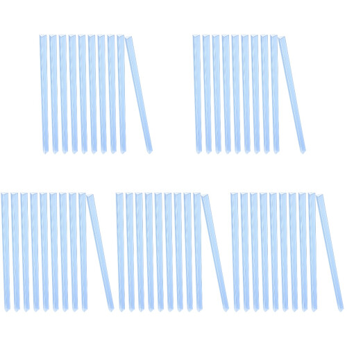 50Pcs ABS Plastic Slide Binders Blue Loose Leaf Binding Bars