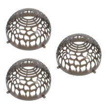 3Pcs Plastic Plants Soil Air Vent Cover Grey Phalaenopsis Floral Cover