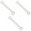 3Pcs Fine Craftsmanship White Handbag Chain Strap for Bag Supplies 2