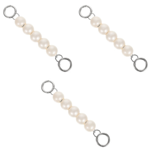 3Pcs Fine Craftsmanship White Handbag Chain Strap for Bag Supplies 1