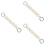 3Pcs Fine Craftsmanship White Handbag Chain Strap for Bag Supplies 5
