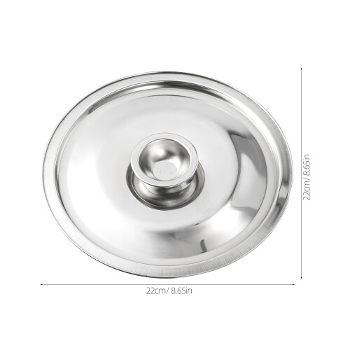 5Pcs Metal Seasoning Pot Lids Silver Universal Kitchen Covers 2