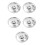 5Pcs Metal Seasoning Pot Lids Silver Universal Kitchen Covers 9