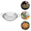 2Pcs Multi-Function Stainless Steel Wok Silver Double Handle Cookware 7