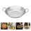 2Pcs Multi-Function Stainless Steel Wok Silver Double Handle Cookware 9