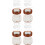 4Sets Portable Brown Contacts Lens Case Organizer with Sealing Lid 4