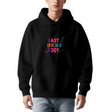 Men's long sleeve hoodie pullover with front pocket and