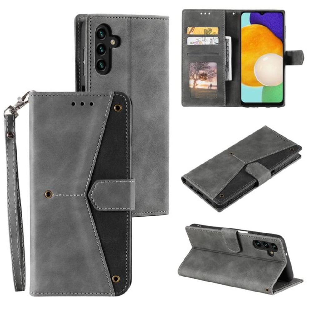 Compatible With Samsung Galaxy A17 5G 6.7" Magnetic Flip Wallet Case Â Leather Splicing, Card Slots, Kickstand, Anti-Drop Tpu, Detachable Wrist 9482726207122