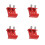 4Pièces Bride Dovetail Aluminium Rouge Compatible Divers Télescopes 1