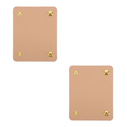 2Pcs Handle Wrap Protector Beige PU for Luggage Handbag Bag Handles 2