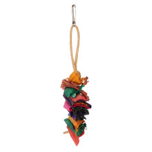 Buntes Papageien-Kaumspielzeug 22 cm Langeweile-Buster Robustes Kaumaterial