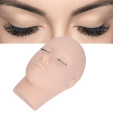 Silicone Eyelash Practice Head 3 Layers High Density Lash Extending Model Doll