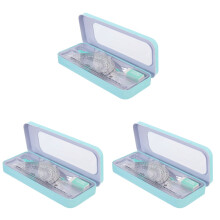 3Ensembles Kit Scolaire Règle Bleue Compas Rapporteur Précis