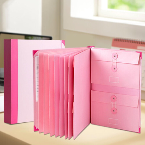 Manila Pocket Accordion File Folder Paper