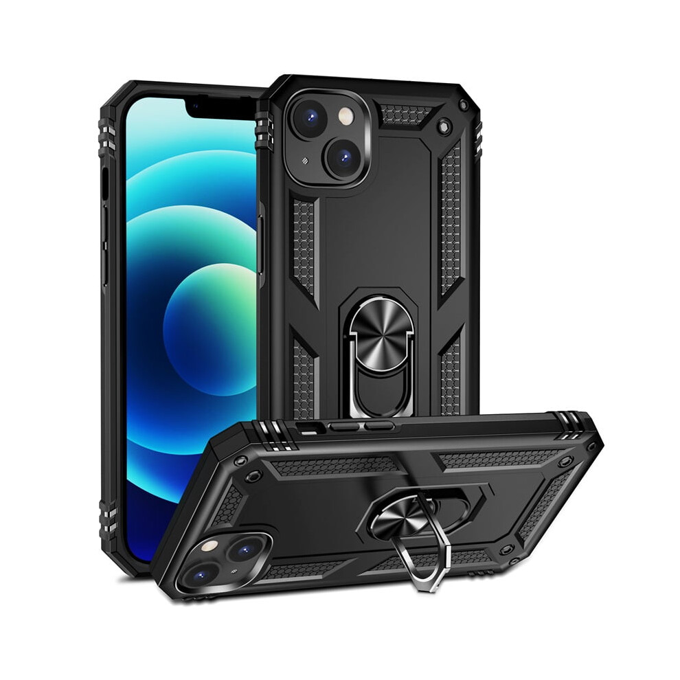 Military Grade Shockproof Case For Compatible With Iphone 15 Plus, Heavy Duty Protective Cover With Kickstand, Black 9482726207672