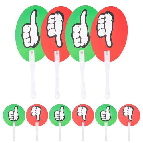 40Pcs Reusable Plastic Voting Paddles Thumbs Up Down Yes No Classroom
