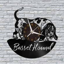 Clog Balla Vinile Basset Hound, Ealaín Balla Clog Taifead Vinile Ciúin & Gan Tic (12 orlach C)