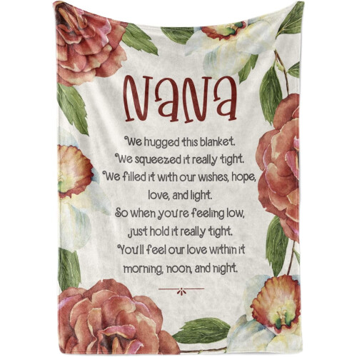 Κουβέρτα Nana Throw Δώρα Nana από τα εγγόνια Κουβέρτες Nana Flannel για την Ημέρα της Μητέρας,