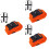 3Pièces Sangles Lourdes Orange Pour Fermoirs Sécurisés 4
