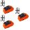 3Pièces Sangles Lourdes Orange Pour Fermoirs Sécurisés 5