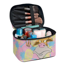 Cosmetica-organizer, reistas met dubbele ritssluiting, make-uptas, badkameropbergtas voor mannen en vrouwen, polyester, ananaspatroon