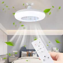 11-Zoll-Deckenventilator mit Fernbedienung, 3 Geschwindigkeitsstufen und 3 Lichtmodi, Feuchtraumgeeignet, keine Verkabelung erforderlich