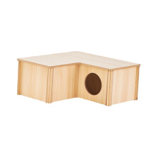 Houten hamsterhuis, schuilplaats voor hamsters, stevige schuilplaats, benodigdheden voor houten speelgoedkooien, accessoires voor chinchilla's,