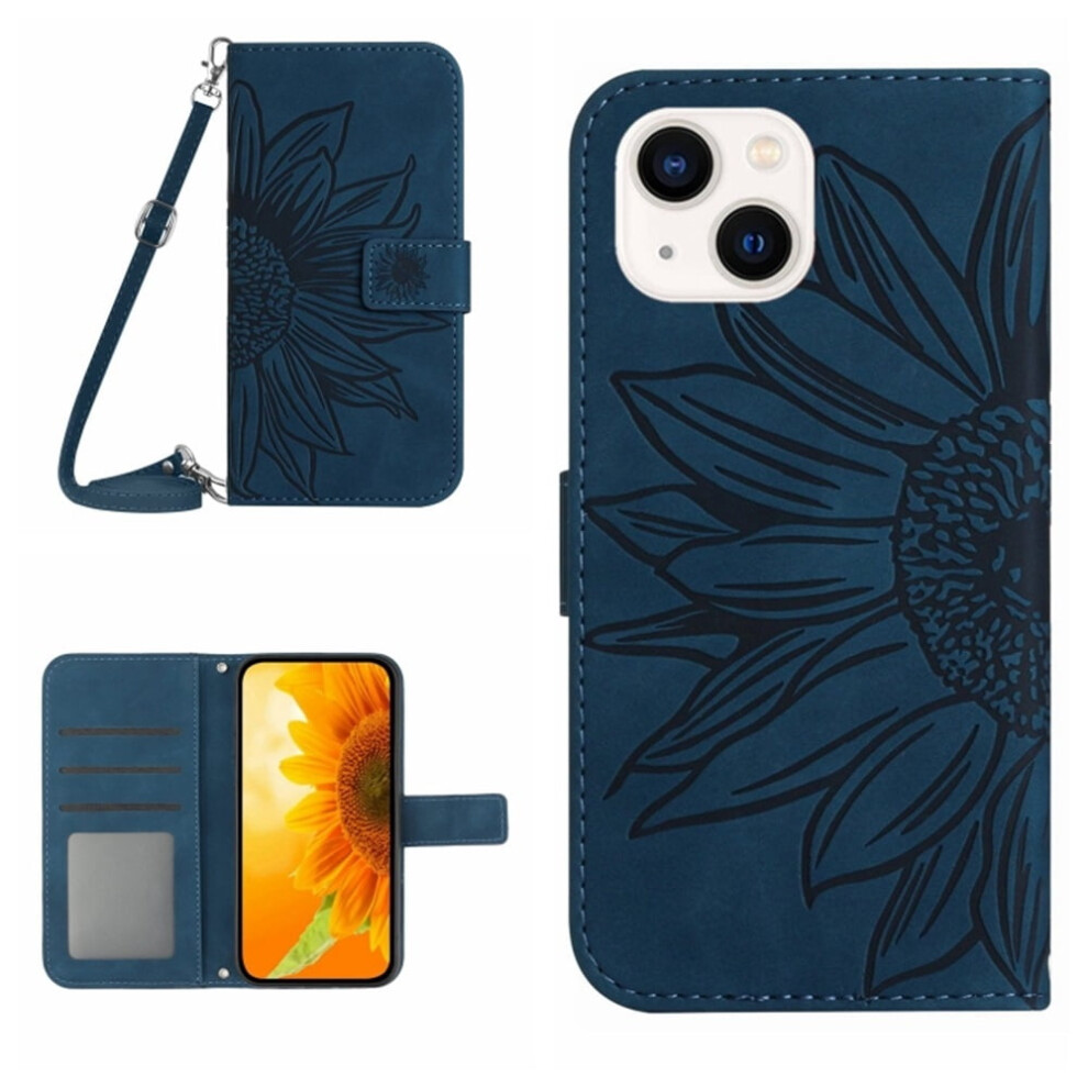 Sunflower Embossed Pu Leather Wallet Case For Iphone 13 6.1" 9066521639113