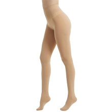 Collants pour femmes asdoklhq, couleur unie, doux et opaques, avec pieds, beige XL