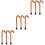 9Pcs Coffee Patterned Inflation Walking Sticks Decorative Crutches Set 4