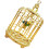 3Pcs Tiny Golden Birdcage Mini House Accessory Simulation Decor 3