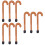 9Pcs Coffee Patterned Inflation Walking Sticks Decorative Crutches Set 6