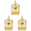 3Pcs Tiny Golden Birdcage Mini House Accessory Simulation Decor 7