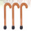 9Pcs Coffee Patterned Inflation Walking Sticks Decorative Crutches Set 10