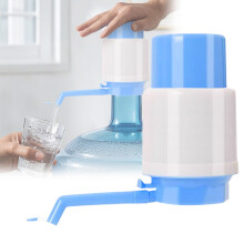 Handpumpe für 5-Gallonen-Flaschen, tragbarer Wasserspender für Zuhause/Büro/Camping, lebensmittelechter blauer Kunststoff – 1 Stück